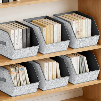 Homsorout Fabric Closet Storage Cubes - Square Storage Bins with Dual Handles for Clothes, Towels, Toys, Cube Storage Organizers for Bedroom, Nursery, Shelves, Closet, Small Spaces, Beige