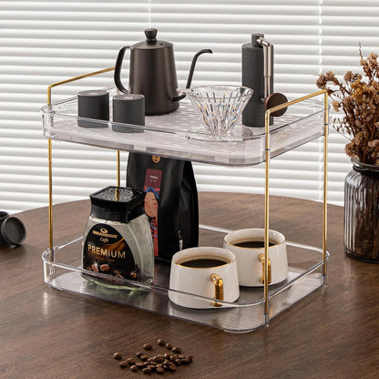 Seoneiro Whiskey Tray, Glass Cup Rack, Mug Holder, Coffee Cup Organizer, Bathroom Countertop Organizer with Drain Board Wine Glass Decorative, Food Tray, Kitchen Spice Rack