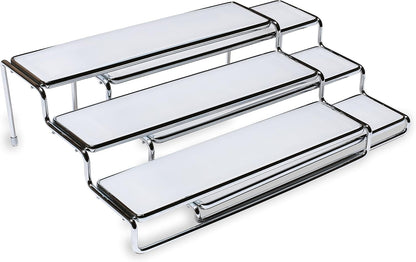Deco Brothers Spice Rack 3 Tier Expandable Shelf Organizer, Chrome