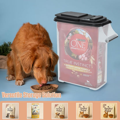 Buddeez Airtight Pet Food Storage Container - 50 QT/50 LB Capacity Dog Food Storage Container - Cat Food Container, Bird Seed Storage Container, Rolling Storage Bin, Air Tight with Handle & Scoop