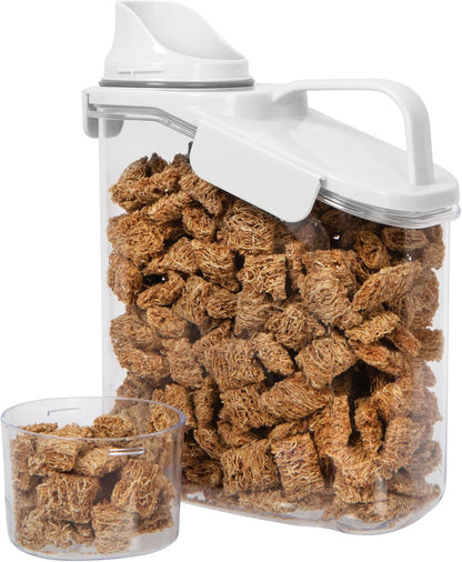 Oggi Easi Pour Airtight Food Storage Containers - Cereal Containers Storage, Rice Dispenser, Cereal Dispenser, Snack Storage Containers, Pasta Containers Storage, Containers with Lids - 60oz / 1.8lt
