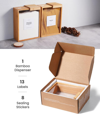 APT 1101 Food Dispenser 2L | Kitchen Organizers and Storage | Food Containers & Cereal Dispenser for Pantry Organization And Storage Container | Cereal, Rice, Flour, Snack (Glass, 2)