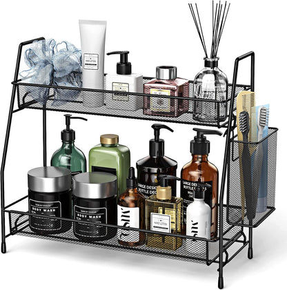 SPISPI Spice Rack Organizer for Cabinet, Bathroom Organizer Countertop, Bathroom Counter Organizer, Kitchen Countertop Organizer, Bathroom Vanity Organizer