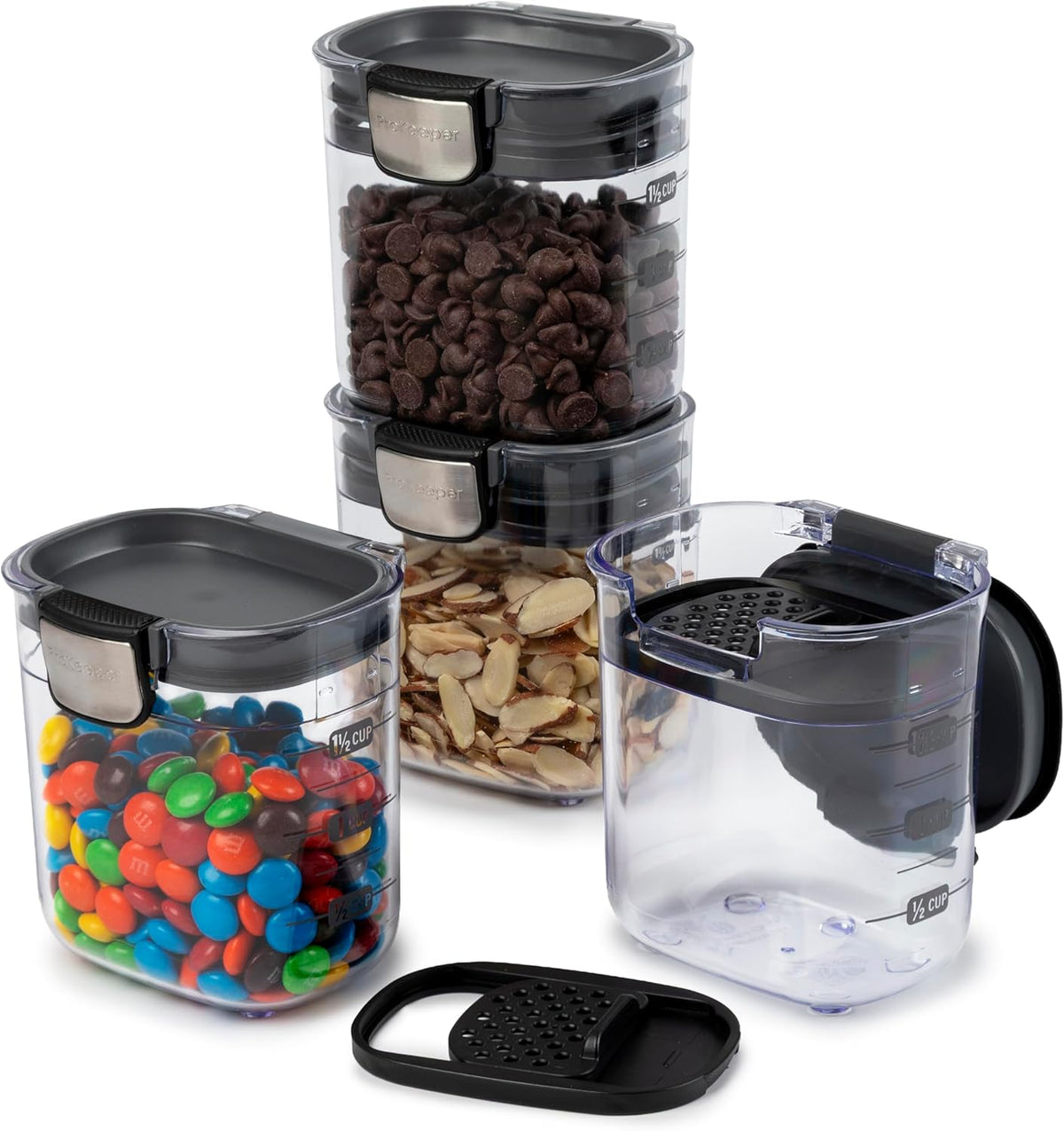 Progressive PKS-401 1.5 Cup Mini Prokeeper+ Airtight Silicone Seal Storage Container Great For Spices & Baking Acessories