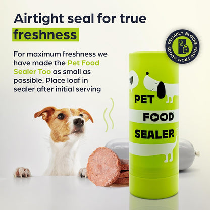 The Original Canned Dog Food Storage Container Patent Pending Reusable Airtight Can Cover Pet Food Sealer - Keeps Dog Food Can Fresh in the Fridge, Eliminates Odor, Easy to Use