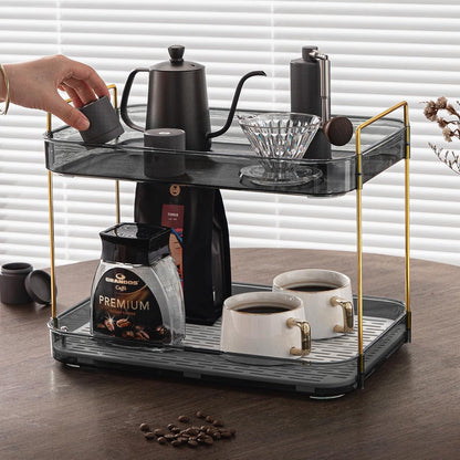 Seoneiro Whiskey Tray, Glass Cup Rack, Mug Holder, Coffee Cup Organizer, Bathroom Countertop Organizer with Drain Board Wine Glass Decorative, Food Tray, Kitchen Spice Rack