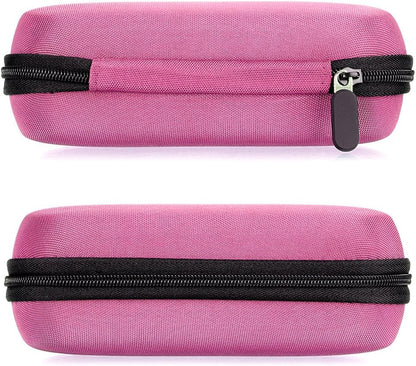 Hipiwe Hard Shell Essential Oil Carrying Case Holds 12 Bottles (Can hold 5ml, 10ml, &10ml Rollers) Travel Size Essential Oils Bag Organizer Perfect for Essential Oils Bottle (Purple)