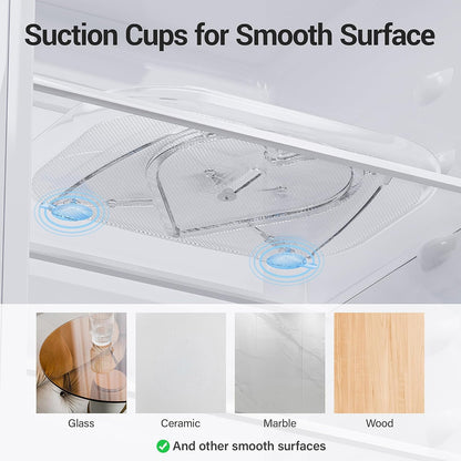 LAMU Lazy Susan Organizer 14.56''x11'' for Refrigerator Organizers and Storage Fridge Organization, Turntable Condiment Organizer for Kitchen, Table Top, Cabinet, Pantry, Countertop
