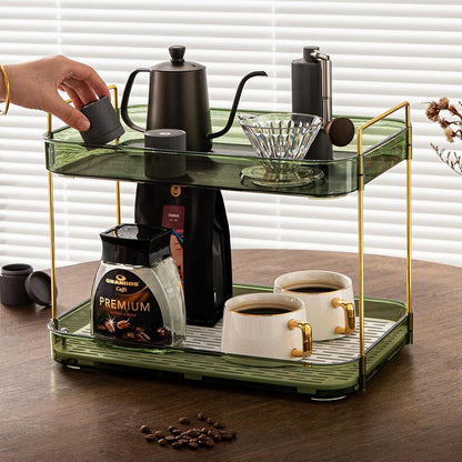 Seoneiro Whiskey Tray, Glass Cup Rack, Mug Holder, Coffee Cup Organizer, Bathroom Countertop Organizer with Drain Board Wine Glass Decorative, Food Tray, Kitchen Spice Rack