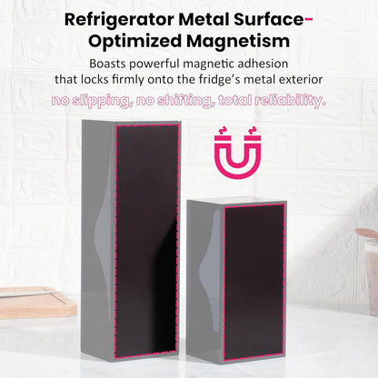 LUVCOSY Acrylic Food Bag Storage Organizer Magnetic Fridge Attachment Compatible with Ziploc Sandwich/Snack/Grip'n Seal Quart, Dispenser for Ziploc Bags, Kitchen Organization and Storage, 1 Pack