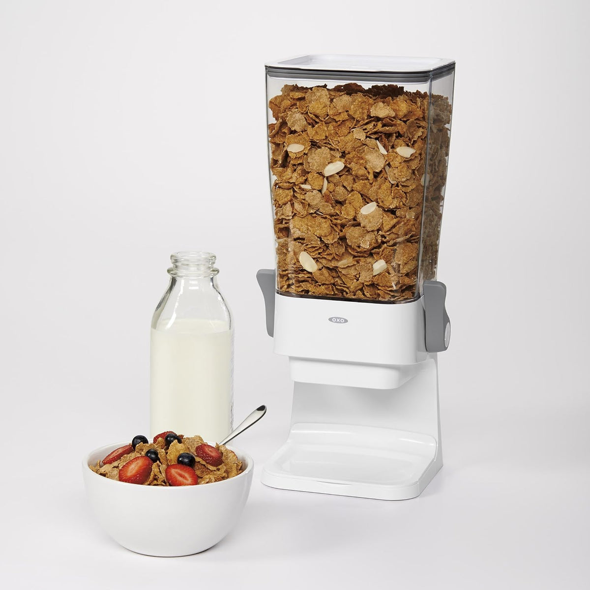 OXO Good Grips Countertop Cereal Dispenser | erfect for cereal, oatmeal, snacks. One-handed dispensing. Airtight dual-seal freshness. Dishwasher safe. 5.5 qt capacity.