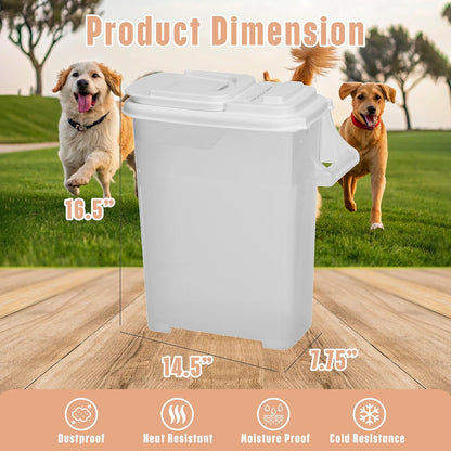 Buddeez Airtight Pet Food Storage Container - 50 QT/50 LB Capacity Dog Food Storage Container - Cat Food Container, Bird Seed Storage Container, Rolling Storage Bin, Air Tight with Handle & Scoop