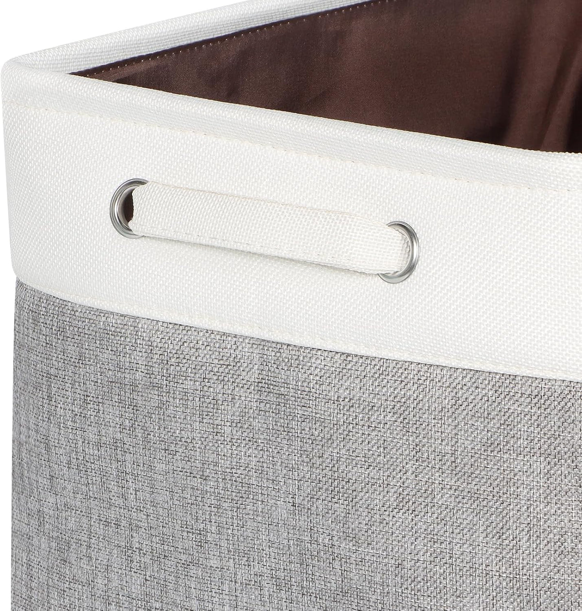 Foldable Storage Bin Collapsible Basket 12" x 10" x 9.5" Cube Storage Organizer Bins with Dual Carry Handles for Home Closet Shelves Drawers Organizer, Set of 3, Grey