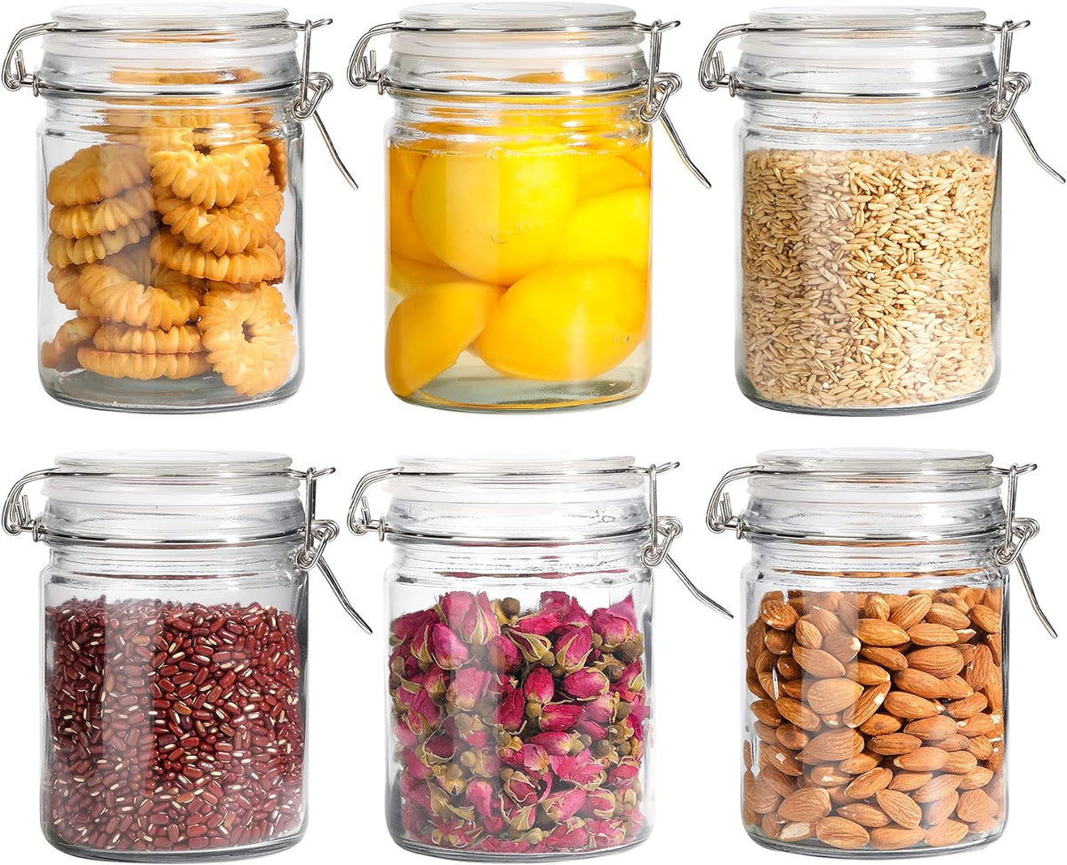 ComSaf 3-Pack 68oz 13-Inch Tall Glass Pasta Containers for Spaghetti & Long Pasta, Slender Airtight Canisters for Vertical Pantry Organization, Food Storage Jars for Linguine & Breadsticks