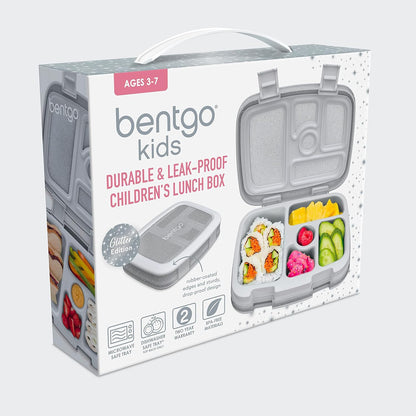 Bentgo Kids Bento-Style 5-Compartment Leak-Proof Lunch Box - Ideal Portion Sizes for Ages 3 to 7 - Durable, Drop-Proof, Dishwasher Safe, PFAS & BPA-Free & Made with Food-Safe Materials (Blue)