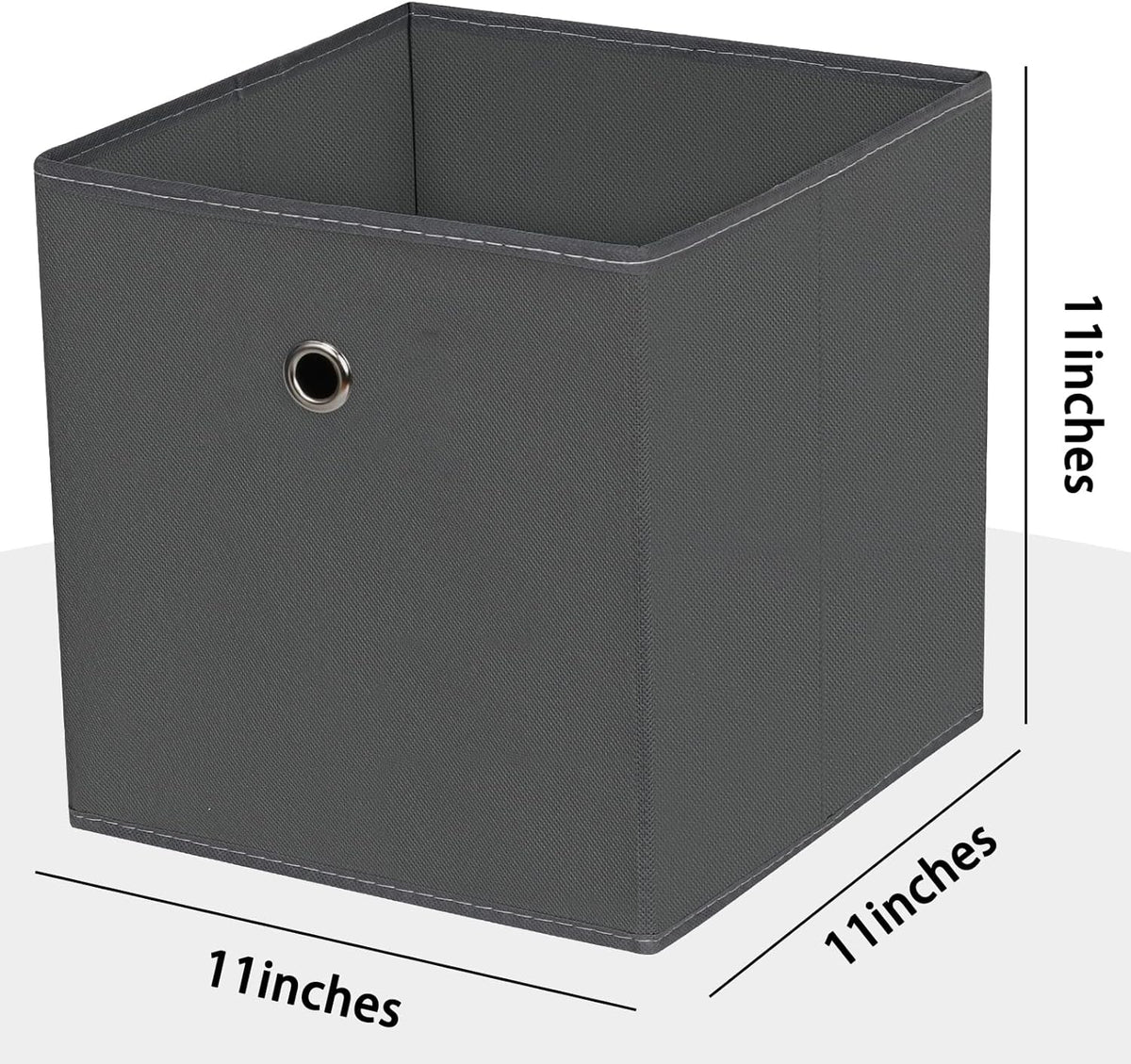 Black Foldable Storage Cubes Bins ,11 Inch Cloth Storage Cube Fabric Storage Box Cubes Organizer Baskets with Handles for Home Organizer Set of 3 (Black)