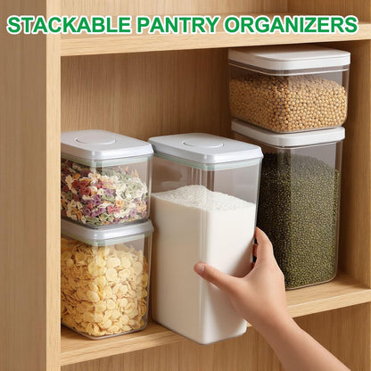 TBMax Rice Flour Storage Container with Automatic Flip-up Lid 25 Lbs | 12.68 Qt, Tall and Narrow Food Storage Flour Bin for Kitchen Pantry Organization, Pet Dog Cat Food Storage Container