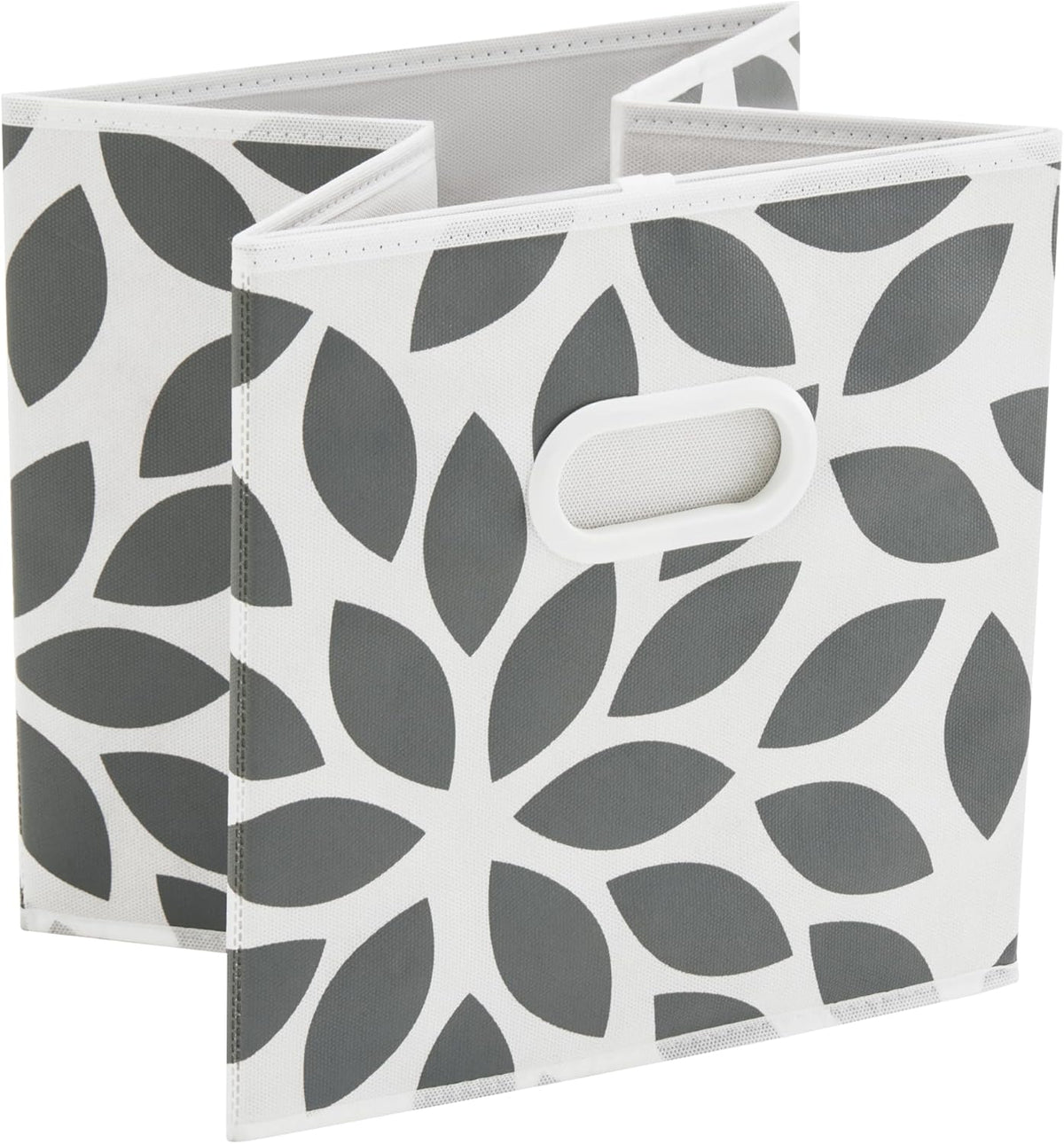 MAX Houser Fabric Storage Bins Cubes Baskets Containers with Dual Plastic Handles for Home Closet Bedroom Drawers Organizers, Flodable, Blue, Set of 4