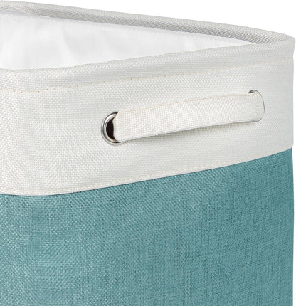 Foldable Storage Bin Collapsible Basket 12" x 10" x 9.5" Cube Storage Organizer Bins with Dual Carry Handles for Home Closet Shelves Drawers Organizer, Set of 3, Grey