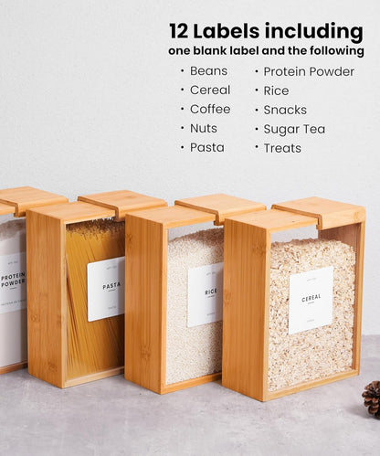 APT 1101 Food Dispenser 2L | Kitchen Organizers and Storage | Food Containers & Cereal Dispenser for Pantry Organization And Storage Container | Cereal, Rice, Flour, Snack (Glass, 2)