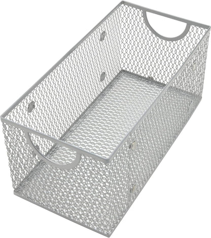 YBM HOME Kitchen Pantry Organizer Wire Baskets for Shelves, Cabinets, Pantry, Countertop, Mesh Open Storage Bin Metal Basket for Organizing Food Supplies, 3 Pack, 12.1x7.8x5.8