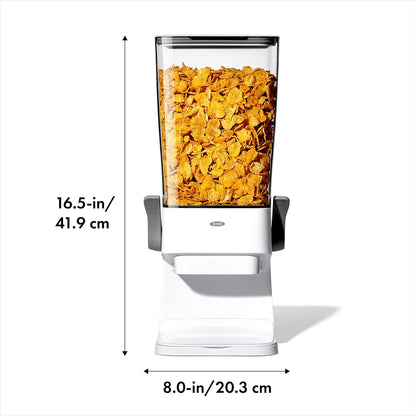 OXO Good Grips Countertop Cereal Dispenser | erfect for cereal, oatmeal, snacks. One-handed dispensing. Airtight dual-seal freshness. Dishwasher safe. 5.5 qt capacity.