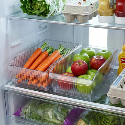 BINO | Plastic Storage Bins with Wheels, X-Large | THE ROLLER COLLECTION | Clear Storage Bins for Organization | Clear Containers for Pantry Fridge & Freezer Organizer Bin Cabinet & Pantry Organizers