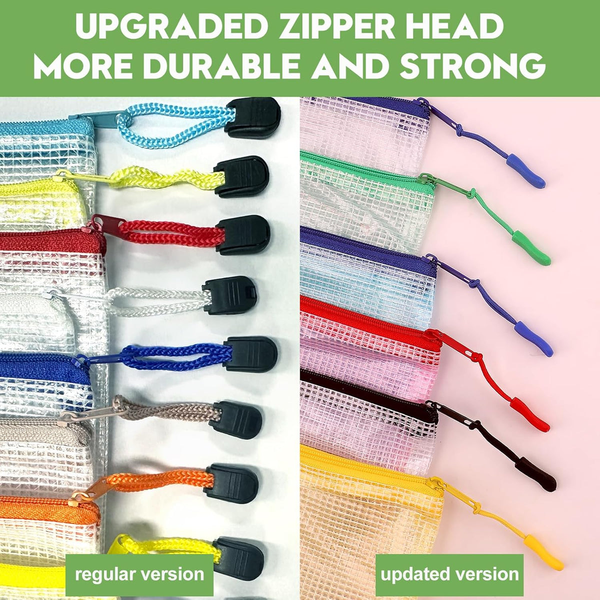 YOPCDJ Mesh Zipper Pouch Bags A4 Zipper Bags for Classroom Organization, Waterproof Document Zipper Pouches for Cosmetics, Travel Storage File Bags for Office Supplie