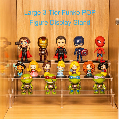 HENABLE 4 Tier Acrylic Perfume Organizer Stand, Clear Display Risers for Perfume, Cologne, Cosmetic, Skincare, Funko POP, Dessert Display, Cupcake Stand Holder
