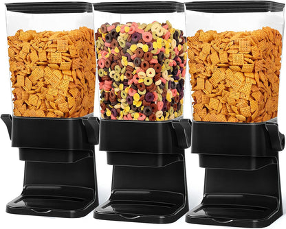 Cereal Dispenser Countertop,5.5L Cereal Containers Storage Dispenser for Pantry,Dry Food Storage Rice Containers,Candy Dispenser,Snack Organizer Machine for Grains, Nuts,Oatmeal, Pet Food White