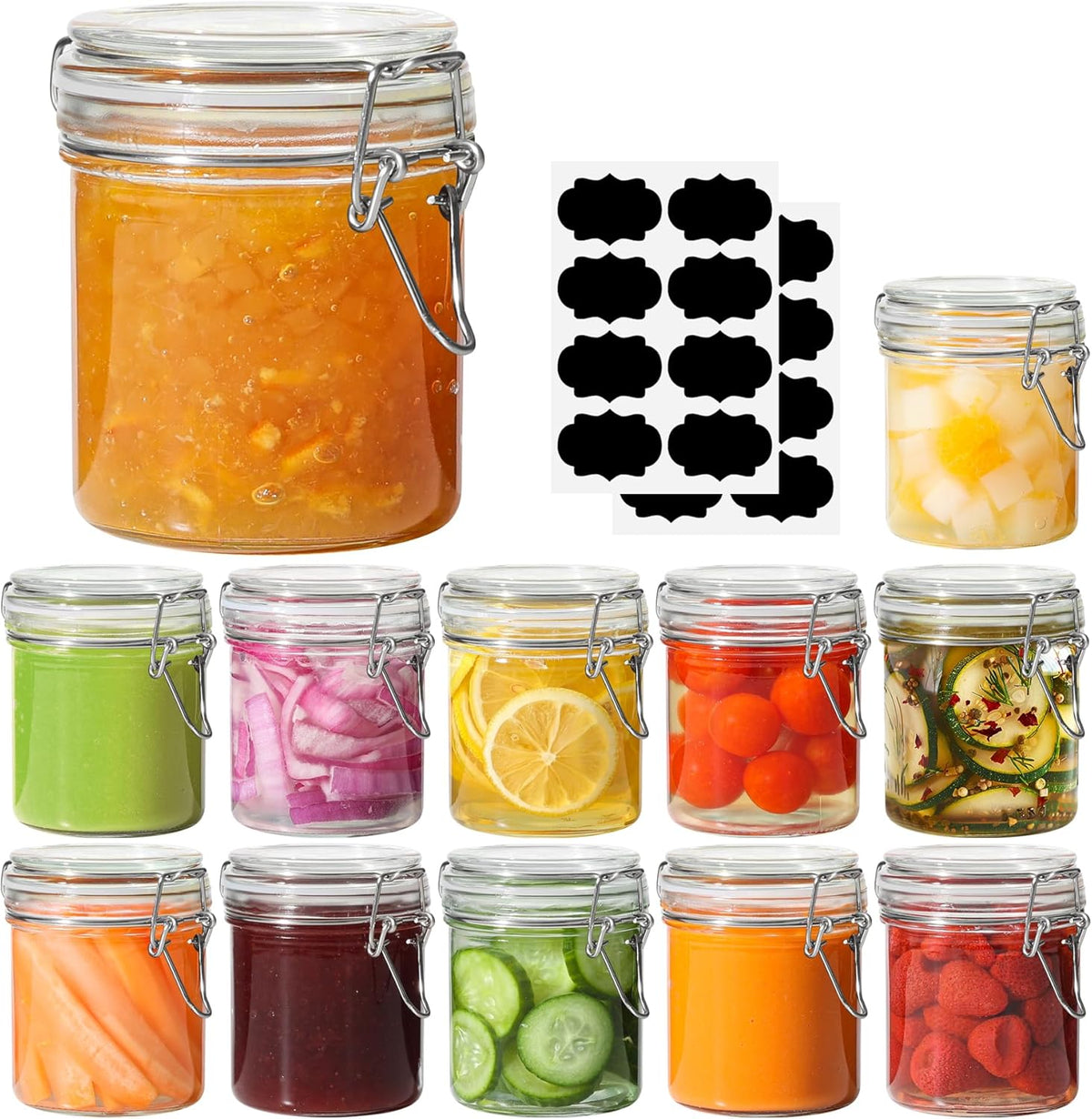 ComSaf 3-Pack 68oz 13-Inch Tall Glass Pasta Containers for Spaghetti & Long Pasta, Slender Airtight Canisters for Vertical Pantry Organization, Food Storage Jars for Linguine & Breadsticks