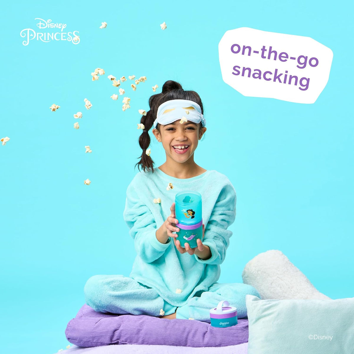 Whiskware Bluey Stackable Snack Containers for Babies, Toddlers, and Kids, 3 Stackable Snack Cups for School and Travel, Cupholder Friendly, Bluey and Bingo! Let’s Do This!