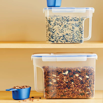 LOCK & LOCK Easy Essentials Food lids (flip-top) / Pantry Storage/Airtight containers, BPA Free, top-16.5 Cup-for Cereal, Clear