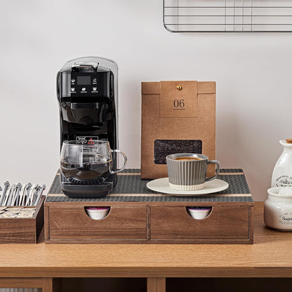 SMARTAKE Wooden K Cup Organizer Coffee Pod Storage Box, Coffee Pod Tea Organizer and Storage, K Pod Drawer Coffee Maker Stand, Kcup Holder for Countertop Kitchen Office Coffee Bar, 30 Pod Capacity