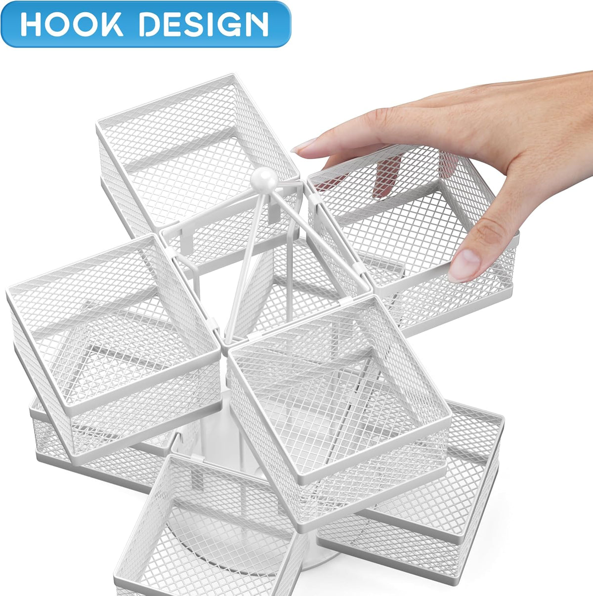 Tea Bag Organizer, Tea Bag Storage Holder Spinning Carousel 96 Teabags Container, Lazy Susan Coffee Creamer Sweetener Tea Caddy for Kitchen Counter Cabinet Pantry Shelf Organizer