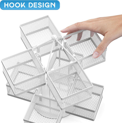 Tea Bag Organizer, Tea Bag Storage Holder Spinning Carousel 96 Teabags Container, Lazy Susan Coffee Creamer Sweetener Tea Caddy for Kitchen Counter Cabinet Pantry Shelf Organizer