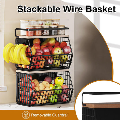 Magnetic Shelf for Fridge,Hanging Wall Basket for Potato Onion Fruit and Vegetable Storage Bins,Large Produce Container Magnetic Spice Rack for Refrigerator Kitchen Counter Pantry,Black