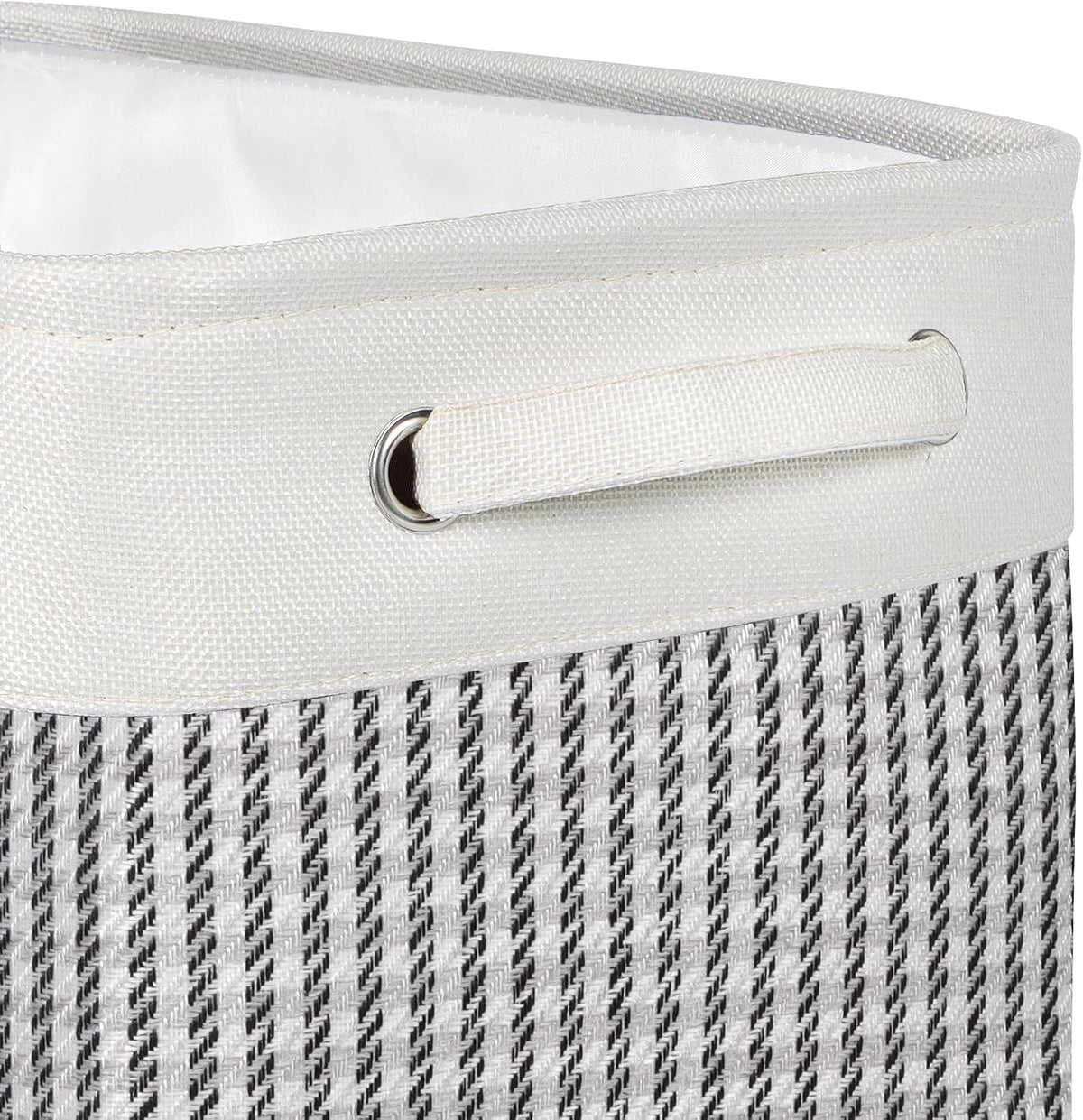 Foldable Storage Bin Collapsible Basket 12" x 10" x 9.5" Cube Storage Organizer Bins with Dual Carry Handles for Home Closet Shelves Drawers Organizer, Set of 3, Grey