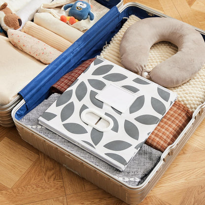 MAX Houser Fabric Storage Bins Cubes Baskets Containers with Dual Plastic Handles for Home Closet Bedroom Drawers Organizers, Flodable, Blue, Set of 4