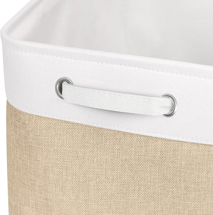 Foldable Storage Bin Collapsible Basket 12" x 10" x 9.5" Cube Storage Organizer Bins with Dual Carry Handles for Home Closet Shelves Drawers Organizer, Set of 3, Grey