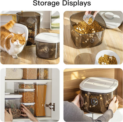 20-25 lbs Rice Dispenser,10.5 Qt/10 L/22-25 lbs Rice Container Storage with Measuring Cup & Brush Food Cereal Container Bins Household for Kitchen Pantry Organization (AY-10KG-WHITE)
