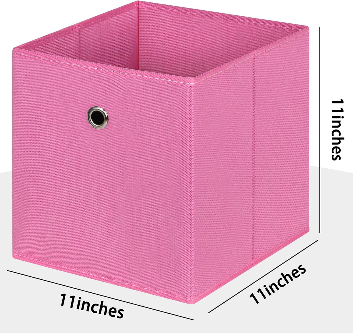 Black Foldable Storage Cubes Bins ,11 Inch Cloth Storage Cube Fabric Storage Box Cubes Organizer Baskets with Handles for Home Organizer Set of 3 (Black)