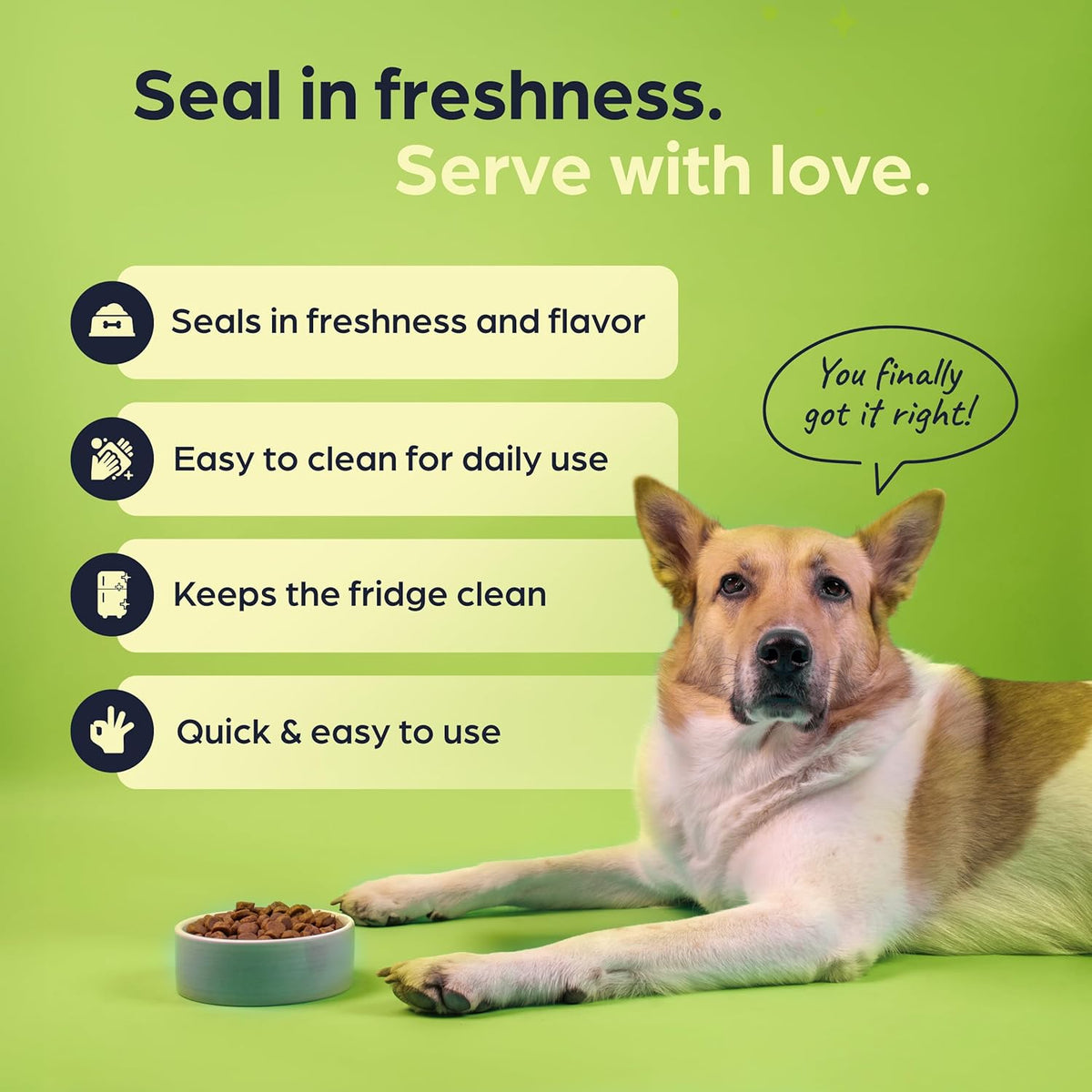 The Original Canned Dog Food Storage Container Patent Pending Reusable Airtight Can Cover Pet Food Sealer - Keeps Dog Food Can Fresh in the Fridge, Eliminates Odor, Easy to Use
