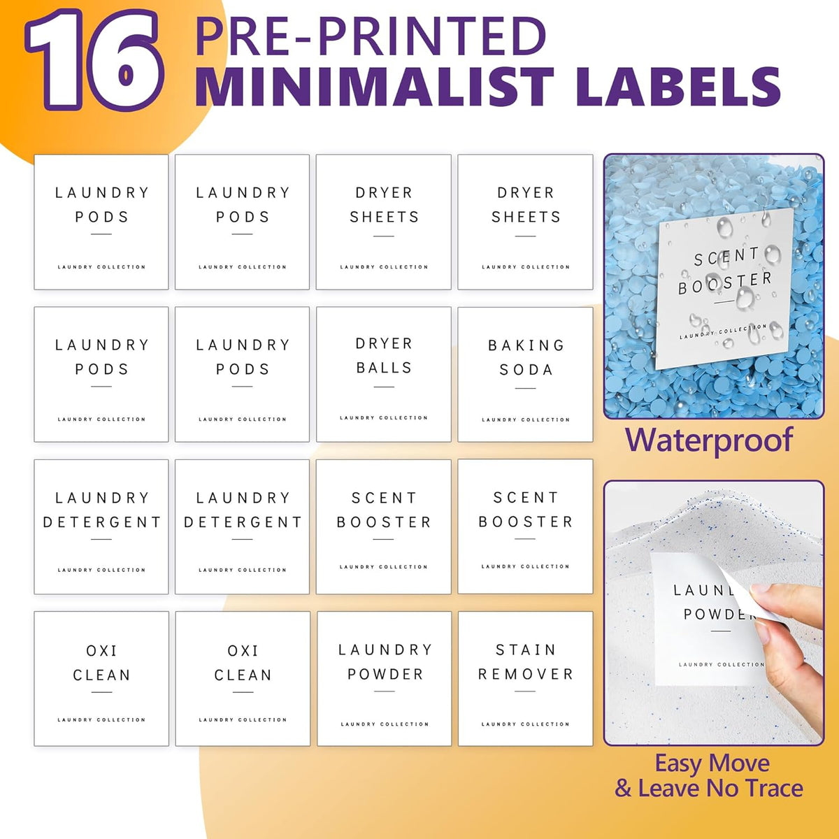 4 Pack Laundry Pods Container, Clear Laundry Room Organization Containers Essentials, Large Detergent Powder Storage Containers Black Wooden Lids & Labels Signs, Home Acrylic Laundry Pods Holder