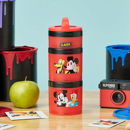 Whiskware Bluey Stackable Snack Containers for Babies, Toddlers, and Kids, 3 Stackable Snack Cups for School and Travel, Cupholder Friendly, Bluey and Bingo! Let’s Do This!