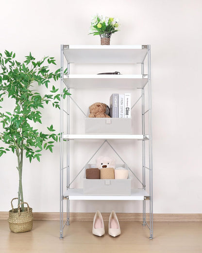 WUIKE Closet Organizers and Storage, Trapezoid Storage Bins, Fabric Closet Bins with Handles, Foldable Storage Baskets for Clothes, Purse, Blanket, Herringbone Gray, Extra Large