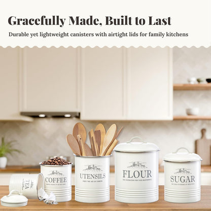 noonberry Potato and Onion Storage Bin Set – 3-Piece Ventilated Potato Storage Bin, Onion Storage Container and Garlic Container – Cream-White Magnolia Finish