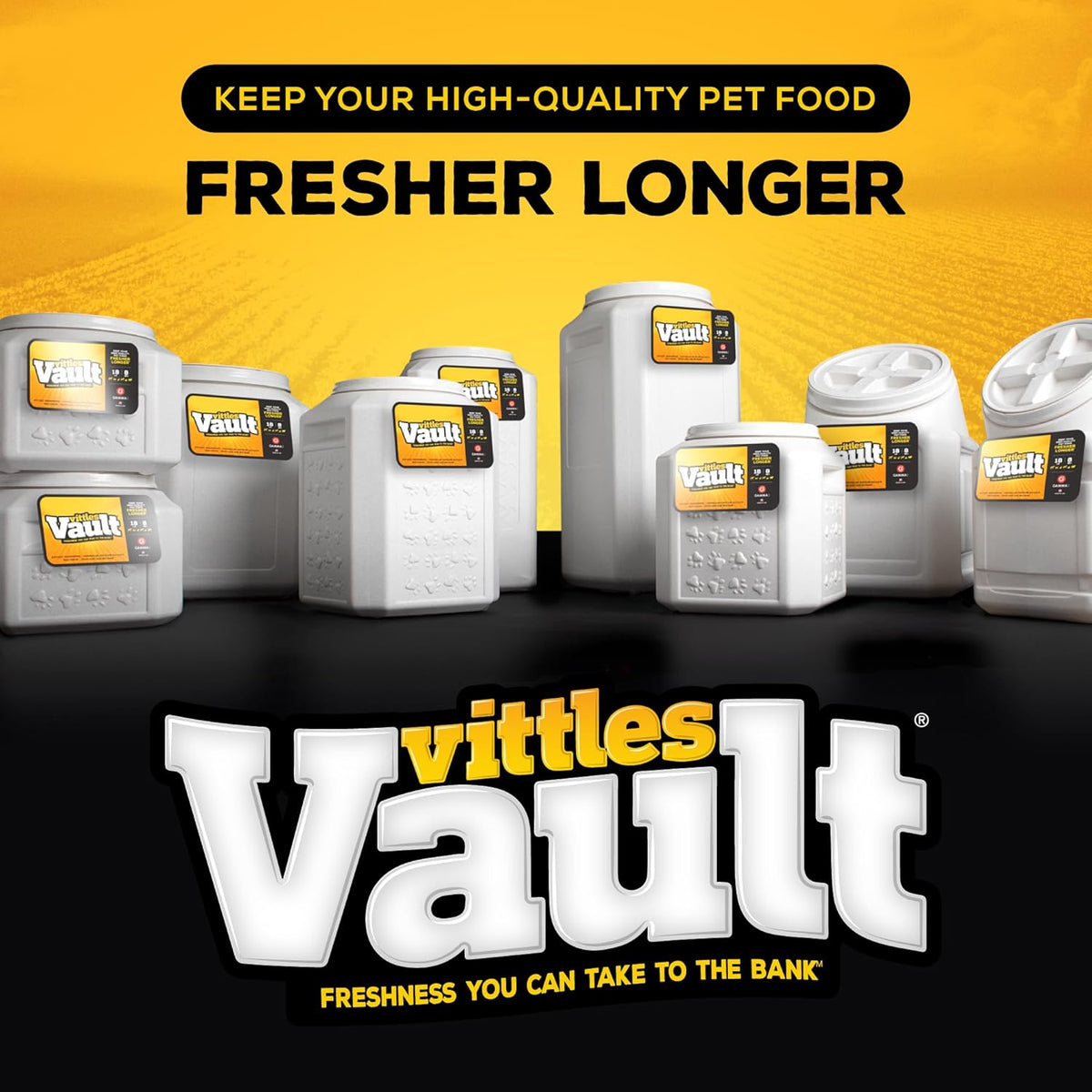 Gamma2 Vittles Vault Pet Food Storage Containers - Sealed Dog and Cat Food Storage Container, Fits up to 35lbs, Made in the USA - [12" L x 16.75" H]