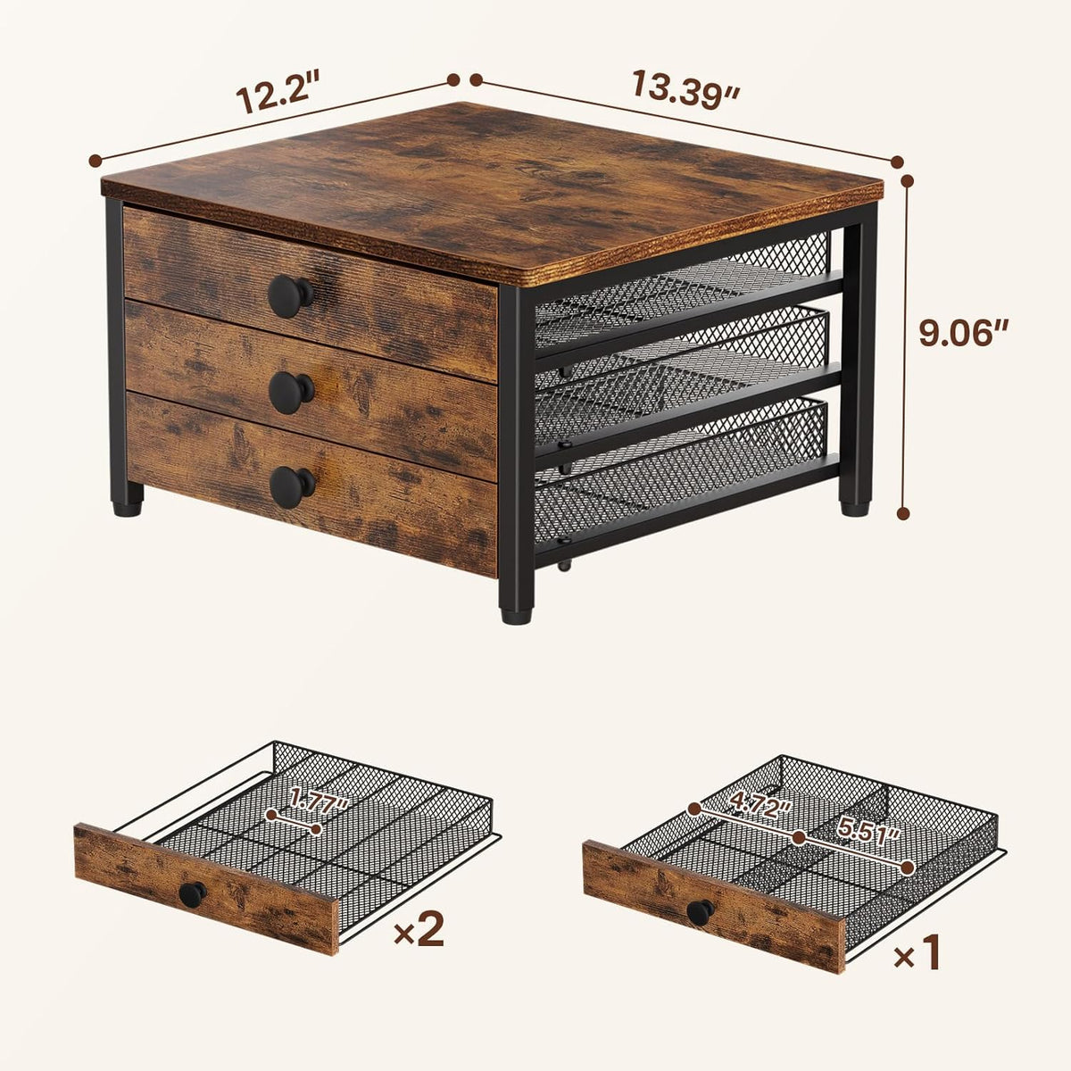 Coffee Pod Holder for Countertop, 3 Tier K Cup Holder Drawer, Coffee Bar Organizer 60 Coffee Pods Storage Organizer with Sliding Drawer for Coffee Station