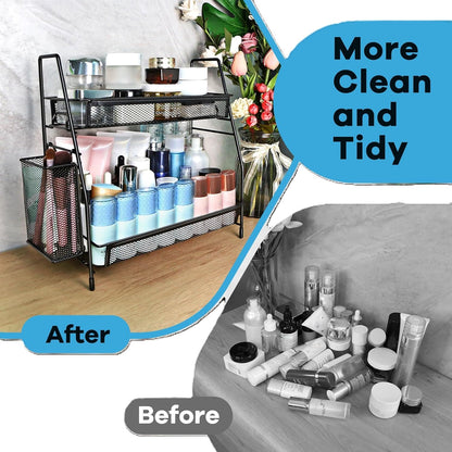 SPISPI Spice Rack Organizer for Cabinet, Bathroom Organizer Countertop, Bathroom Counter Organizer, Kitchen Countertop Organizer, Bathroom Vanity Organizer